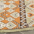 thumbnail image 4 of SAFAVIEH Veranda Moriah Southwestern Indoor/Outdoor Area Rug, 6'7" x 6'7" Round, Green/Terracotta, 4 of 10