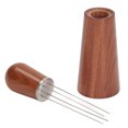 thumbnail image 4 of Aguja De Distribución De Café, 4 Pasadores De Arco Mango De Madera Duradero Ampliamente Aplicable Aguja Ergonómica Agitador De Polvo De Café Seguro Con Base Para El Hogar ANGGREK Otros, 4 of 8