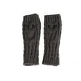 thumbnail image 3 of AWZXDE Unisex Winter Knitted Gloves with Owl Ribbed Pattern, Cute Lace Thermal Cozy Gloves for Men and Women Dark Gray, 3 of 3