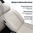 thumbnail image 2 of Fit for Kia K5 2021-2026 Seat Cover, Wear-Resistant Faux Leather Full Set of 5 Seats Waterproof & Dustproof Refresh Car Interior, White Car Seat Covers, Pet Car Seat Covers, 2 of 9