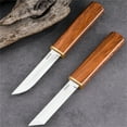 thumbnail image 6 of 1Pcs Paring Knife with Wooden Handle, 7 Inch Stainless Steel Sharp Fruits and Vegetable Knives for Kitchen, Party, Travel and Outdoors (Brown), 6 of 7