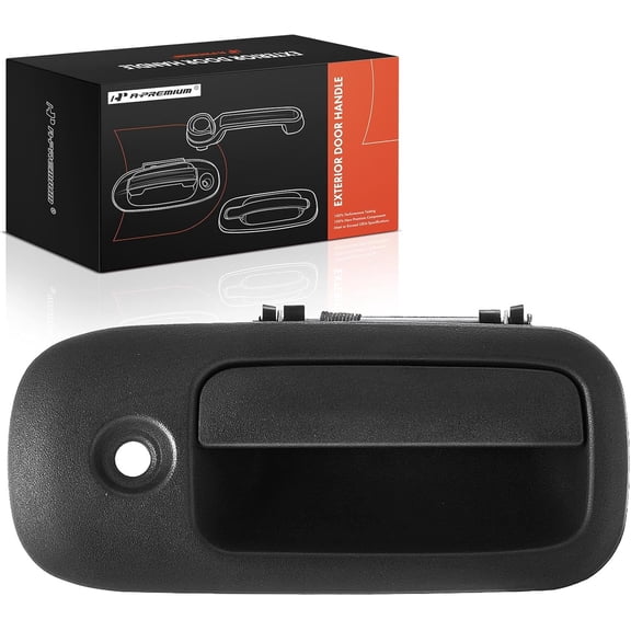 A-Premium Right Side Hinged Door Front Exterior Door Handle with Keyhole Compatible with Chevrolet Express 1500 2500 3500 & GMC Savana 1500 2500 3500 1996 1997 1998 Textured Black Replace# 15170071