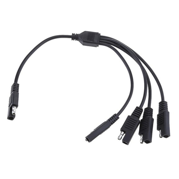 Universal 18AWG SAE 1 To 4 Extension Adapters Splitter Cables For Solar Panel Batteries