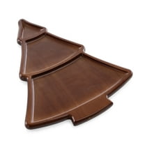 Toscana Christmas Tree Serving Tray, Charcuterie Board, Stained Parawood