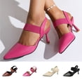 thumbnail image 5 of Purcolt Women's Pointed Toe Heel Pumps Casual Elastic Strap Slip On Stilettos Dress Shoes for Professional Office Wear, 5 of 5