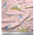 thumbnail image 1 of Soimoi Tissu Georgette Viscose Cycle,Rabbit & Bear Tissu Imprimé pour Enfants 1 Yard 42 Pouces de Large, 1 of 2