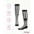 thumbnail image 6 of MeMoi Gingham Heart Cotton Blend Knee High Sock - Girls - Female, 6, Black, 6 of 7