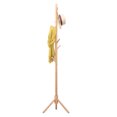 thumbnail image 1 of Labymos Rubberwood Wooden Floor Standing Clothes Hat Hall Tree Free Standing Hallstand Hatstand Hat Rack, 1 of 8