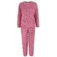 thumbnail image 5 of Cyglowse Winter Warm Pajamas for Women Set 2 Piece Fluffy Fleece Long Sleeve Cozy Loungewear Set Soft Casual Sleepwear Outfit Pink One Size, 5 of 6