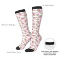 thumbnail image 4 of Xecao Watermelon print thigh-high socks, crafted for both men and women with a stretchy, high-opaque design perfect for daily wear, 4 of 6