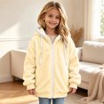 thumbnail image 5 of Mitankcoo Sherpa Hooded Jacket for Girls Warm Fleece Zip Up Long Sleeve Hoodie Fall Winter Coat Outerwear, 5 of 6