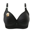 thumbnail image 4 of Plus Size Bras for Women 2025 Breathable Daily Underwear Small Print Bra Black XS-4XL, 4 of 4