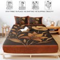 thumbnail image 5 of Twin Sze Fitted Sheet Set - Thanksgiving Fall 2 Piece Bedding Sets 16" Deep Pocket Fitted Sheet with 1 Pillowcase, Farmhouse Vintage Botanical Flowers Brushed Microfiber Hotel Luxury Bed Sheets, 5 of 9