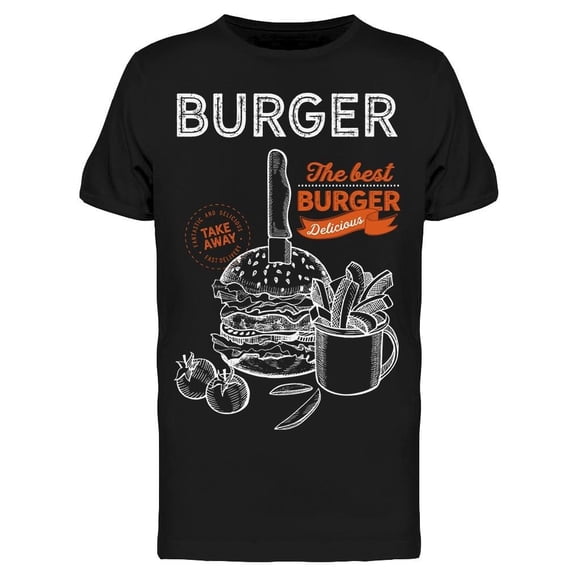 Burger Vintage Restaurant Tee Men's -Image by Shutterstock