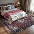 thumbnail image 4 of GLN Rugs Narman - Indoor, Machine Washable Area Rug 9'5"x12' Turkish Burgundy Home Carpet, 4 of 8