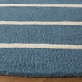 thumbnail image 3 of Safavieh Genre Tara Geometric Striped Area Rug, Blue/Ivory, 6' x 6' Round, 3 of 10
