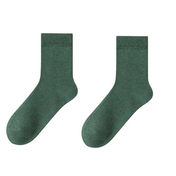 Minnieouse 1 par de calcetines de hombre de tubo medio cómodos lavables primavera otoño correr montar baloncesto calcetín calzado accesorios hombres Accesorios de calzado Verde Minnieouse AP012823-08