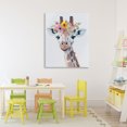 thumbnail image 3 of Stupell Industries Eclectic Flower Crown Giraffe Canvas Art, 30 x 40, by The Prints Vibe, 3 of 8