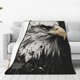thumbnail image 1 of Balery Ink Style Bald Eagle Manta de Felpa Suave y Acogedora – Cobija de Franela Aterciopelada para Cama, Lavable y Cálida para Sofá, Mascotas, Transpirable-60"x50", 1 of 7