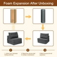 thumbnail image 6 of Hommpa Folding Sofa Bed,Convertible Floor Couch for Adult with Pillow with High Density Foam Filling,Comfort Floor Sofa Portable Sleeper Chair for Bedroom Living Room,Dark Gray,Single, 6 of 10