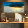 thumbnail image 1 of Sunset over Snowbound Prairie - Art sur Toile Bord de Mer Extra Large, 1 of 3