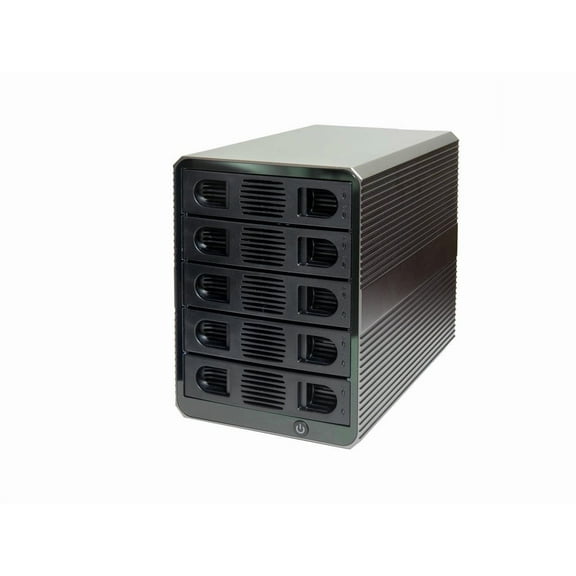 5 Bay USB 3.2 Type-C 10Gbps Daisy-Chain Hard Drive Enclosure DAS, Support 120TB (5x 24TB) 2.5" & 3.5" SATA HDD/SSD - SY-ENC50128