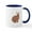 White/Navy Inside, variant on CafePress - Easter Bunny Rabbit Mugs - 11 oz Ceramic Mug - Novelty Coffee Tea Cup
