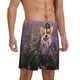 thumbnail image 2 of Fotbe Dog in Lavender Flowers Pantalones Cortos de Pijama para Hombre, Ropa de Dormir, Pantalones de Pijama Cortos para Hombre-3X-Large, 2 of 6
