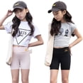 thumbnail image 2 of LYMAYTER Girls Athletic Bike Shorts ‌Kids with Compression for Soccer Dance Yoga Running Workouts‌ 3-14Y, 2 of 8