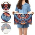 thumbnail image 5 of Yayeee Foldable Storage Basket for Shelves with Handles Set of 2 Waterproof Cloth Bins, Blue Abstract Eagle, 5 of 7