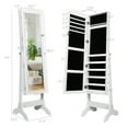 thumbnail image 6 of Gymax 4 Angle Adjustable Full Length Mirror Jewelry Organizer Vanity Box White, 6 of 6