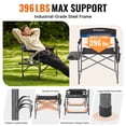 thumbnail image 6 of KingCamp Folding Camping Chair Heavy Duty Director Chair with Side Table and Side Pockets for Adult, Blue, 6 of 10