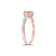 thumbnail image 3 of 14kt Rose Gold Round Diamond Square Cluster Bridal Wedding Engagement Ring 1/2 Cttw, 3 of 4
