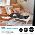 thumbnail image 4 of Udreamer Vinyl Record Player With Bluetooth,All In One 3-Speed Vintage Audio Turntables,White, 4 of 8
