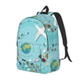 thumbnail image 1 of Fotbe Travelling on Airplane Mochila de Lona con Estampado, Mochila Duradera, Mochila Versátil de Alta Calidad, Mochila Compacta Vintage-Medium, 1 of 5