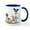 White/Navy Inside, variant on CafePress - Italian Greyhound Trio Mugs - 11 oz Ceramic Mug - Novelty Coffee Tea Cup