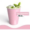 thumbnail image 2 of Amscan Bright Pink 18oz Plastic Party Cups – 50 Count, 2 of 4