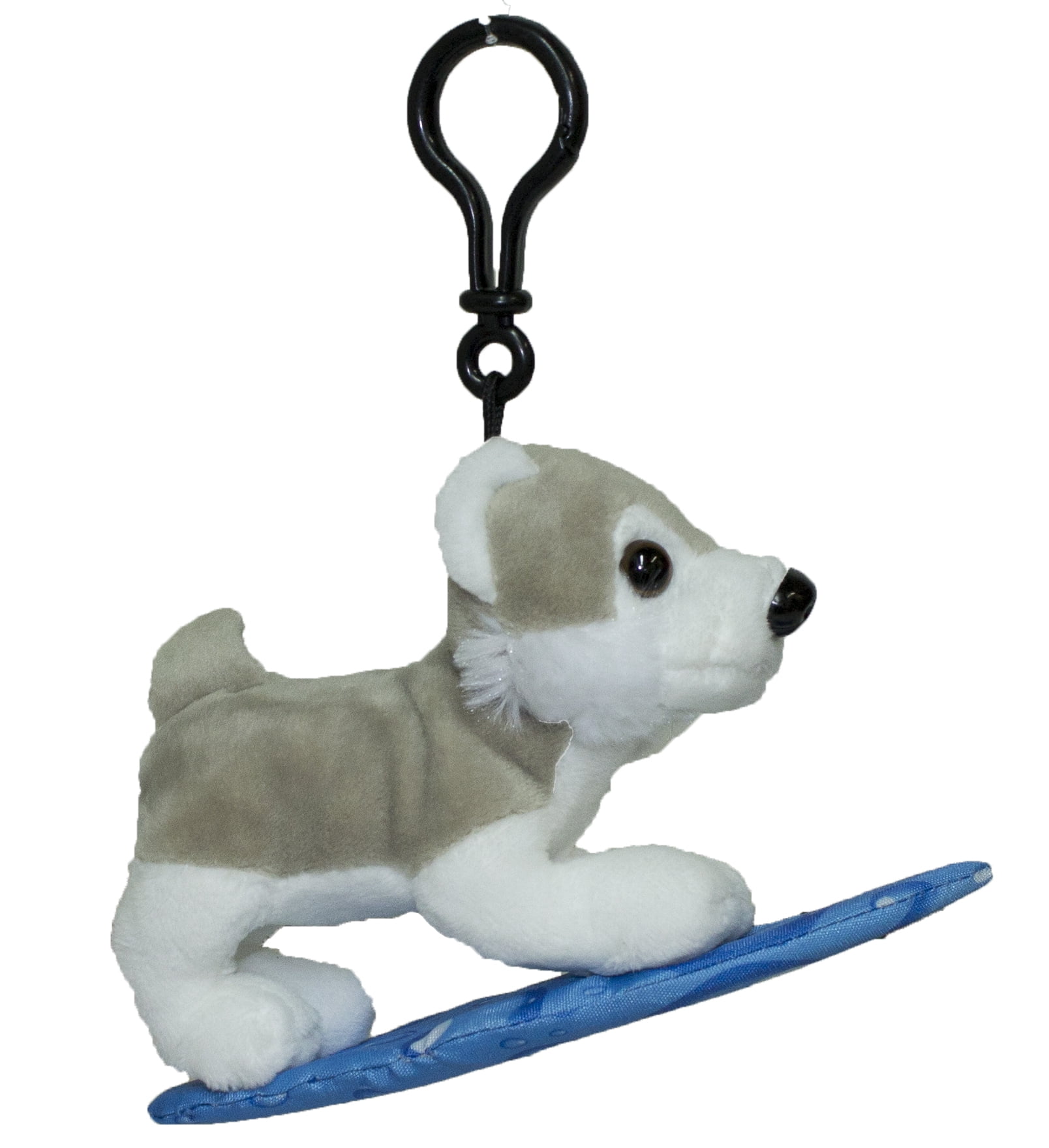 husky plush keychain