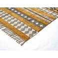 thumbnail image 3 of Indian Cotton Rug Living Room Rug Hand Block Printed Square Rug Outdoor Yoga Mat Geometric Yellow Throw Carpet Custom Rug, 3 of 5