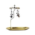 thumbnail image 1 of Portavelas de té dorado con forma de carrusel, bandeja romántica giratoria para velas de té Estrellas, 1 of 9