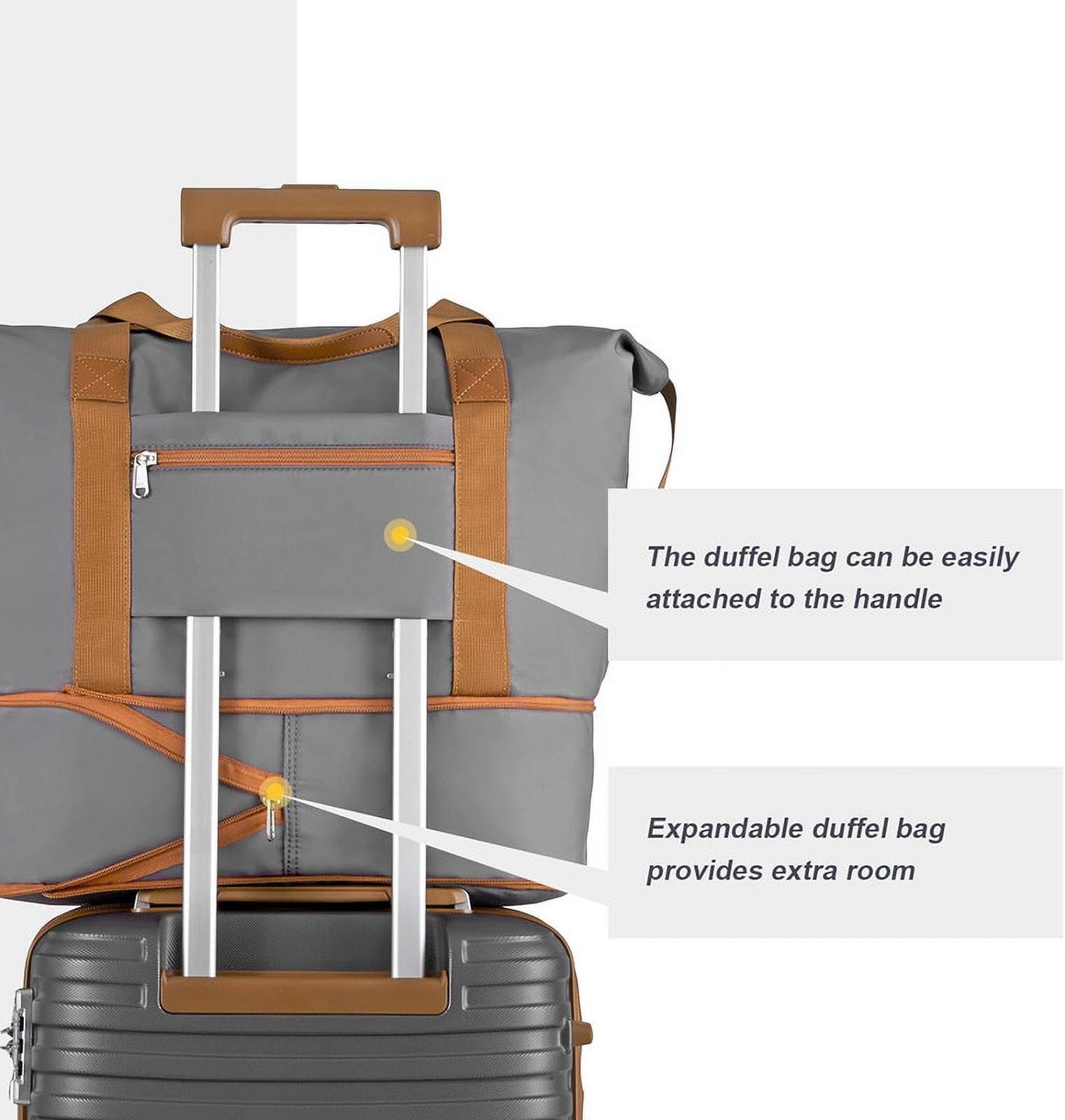 Joyway 20" Expandable Carry-on Luggage suicase with Spinner Wheels，Hardside 3PCS Set with TSA Lock
