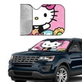 thumbnail image 4 of Hello Kitty Car Windshield Sunshades, Front Windshield Sun Shade, Hardened Sun Visor Shield Cover, Foldable Reflector For Car Truck Suv, Keeps Your Vehicle Cool, 4 of 8