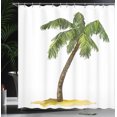 thumbnail image 4 of Ambesonne Tropical Shower Curtain, Cartoon Palm Trees, 69"Wx70"L, Green Brown, 4 of 5