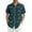 Dark Green, variant on Hawaiian Shirt for Men Short Sleeve Shark Print Button Down Lapel Top Loose Summer Seaside Casual Comfortable Mens Beach Shirts Light Blue M