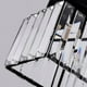 thumbnail image 4 of Lámpara de techo de cristal LED moderna de lujo, accesorio cuadrado dorado para balcón, pasillo y pasillo, 4 of 5