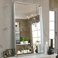 thumbnail image 1 of TETOTE 24x36 Inch Vanity Mirror, Silver Trimmed Wall Mounted Rectangle Modern Metal Framed Mirror for Bathroom (Horizontal/Vertical), 1 of 8