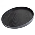 thumbnail image 1 of Round Wood Tableware Serving Decorative Trays Platters For Wine - Black, 30cm, 1 of 3