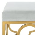 thumbnail image 6 of SAFAVIEH Fleur Modern Glam Rectangle Bench, Grey/Gold, 6 of 7
