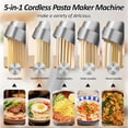 thumbnail image 4 of Handheld Electric Pasta Maker, 5-in-1 Wireless Noodle Maker with Noodle Molds and Dough Cutter, Portable Automatic Pasta Machine for Homemade Spaghetti, 4 of 9