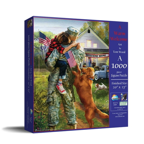 SUNSOUT INC - A Warm Welcome Home - 1000 pc Jigsaw Puzzle by Artist: Tom Wood - Finished Size 20" x 27" - MPN# 28988